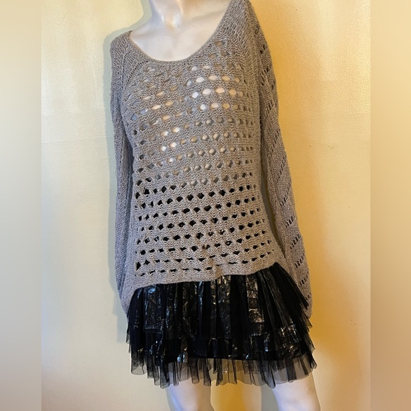 Helmut Lang Viscose, Wool, Alpaca, Linen, Crocheted  Sweater Not Scratchy! - Picture 1 of 14